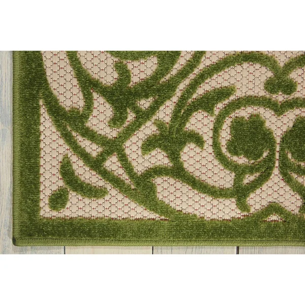 Nourison 9&6x22 x 13& Aloha Green Indoor/Outdoor Rectangle Area Rug