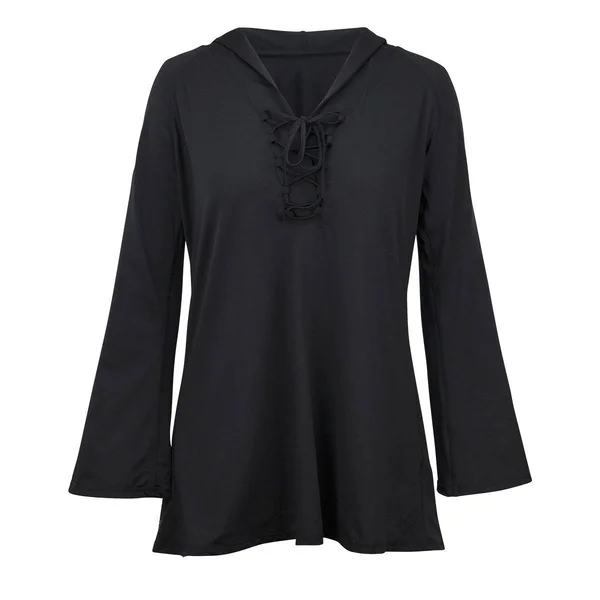 UV Skinz Women's UPF Hooded Cover Up - Sun Protection Cover Up Shirt, Size: 2XL, Color: Black