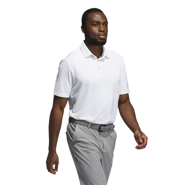 Adidas Men's Ultimate365 Print Golf Polo White/Green M