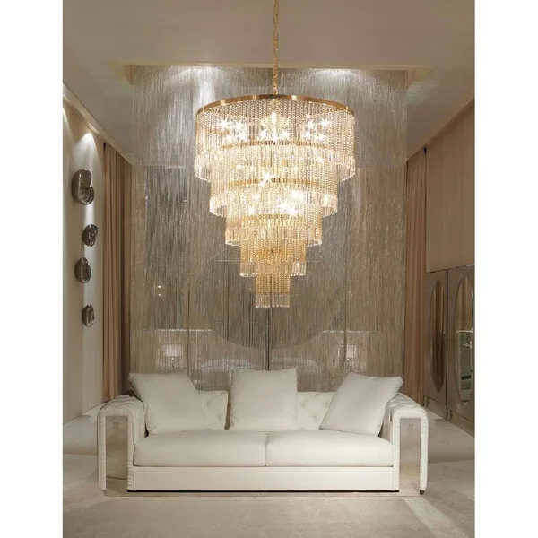 Elegant Lighting 1238D16MB/RC Sydney 3 Light Matte Black Pendant Clear Royal Cut Crystal