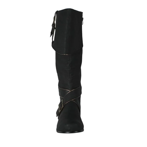 Mens Brown Buckle Pirate Boots