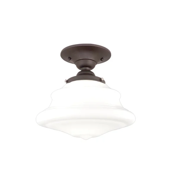 Hudson Valley 3409F-OB Petersburg 1 Light Semi Flush - Old Bronze
