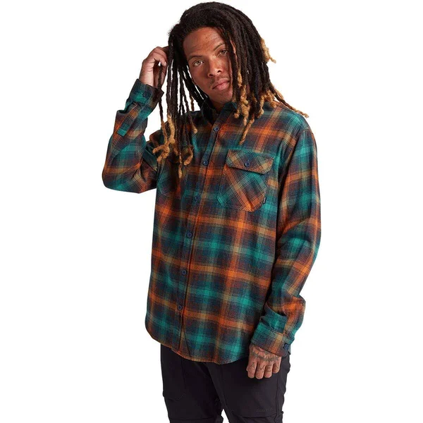 Burton Men's Brighton Flannel - Antique Green Bad Hombre Plaid, M