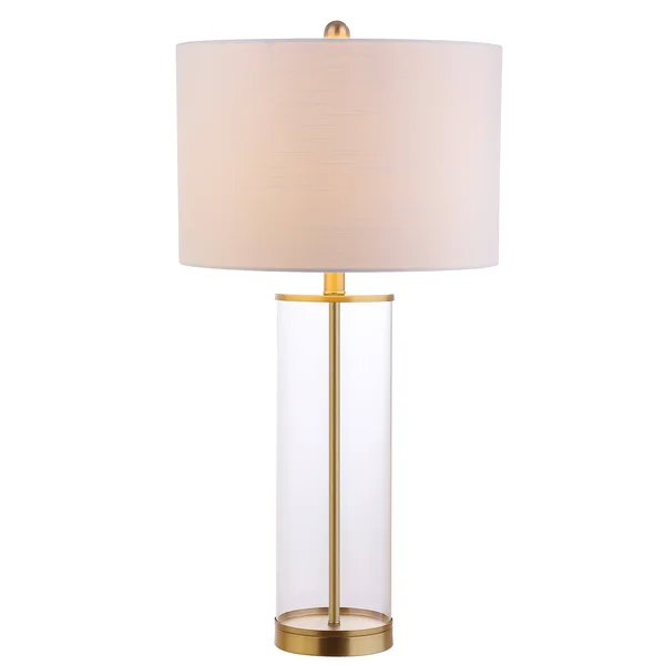 Collins 29.25x22 Glass LED Table Lamp, Brass Gold, Jonathan Y