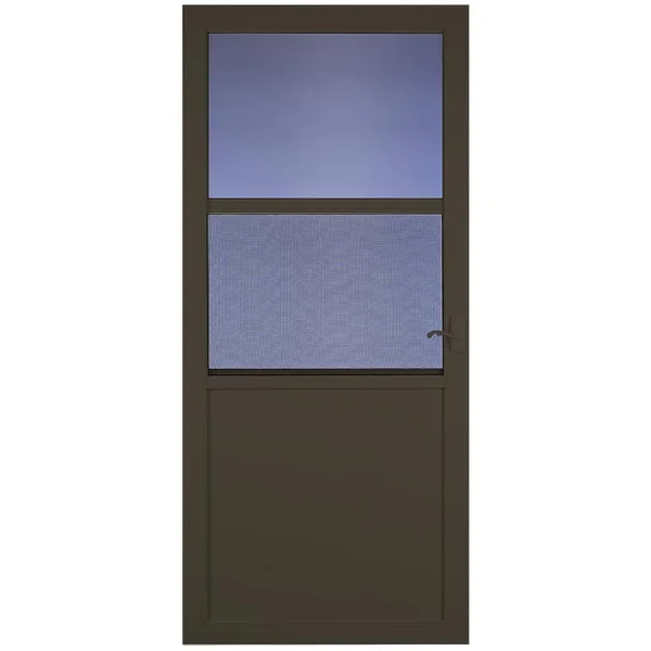 Larson Northport 32-in x 81-in Brown High-View Aluminum Storm Door, 36018041