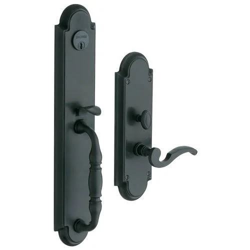 Baldwin 6544056RENT Hamilton Right Hand Single Cylinder Mortise Handleset Trim Set - Lifetime Satin Nickel