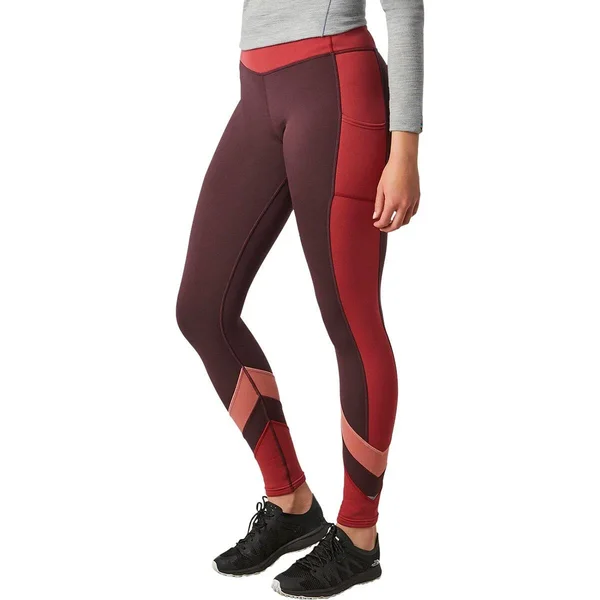 Smartwool Merino Sport Fleece Colorblock Tight - Women's Woodsmoke, S