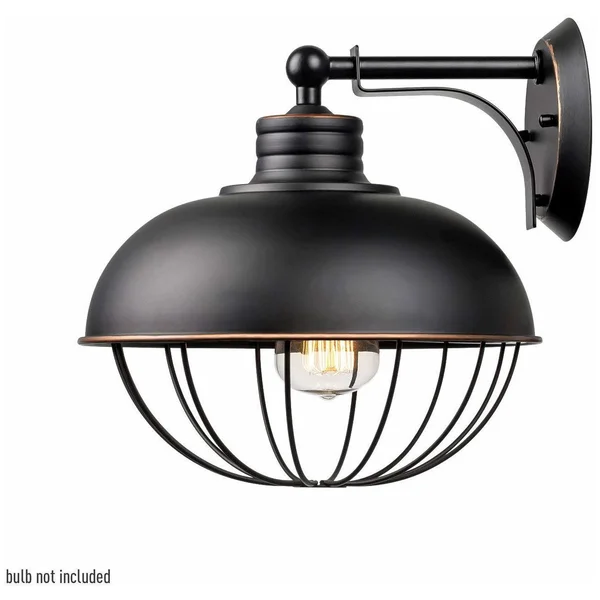 Globe Electric Elior 1-Light Oil Rubbed Bronze Caged Wall Sconce - 65413