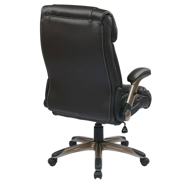 Office Star ECH Series Eco Leather Office Chair - Titanium/Black