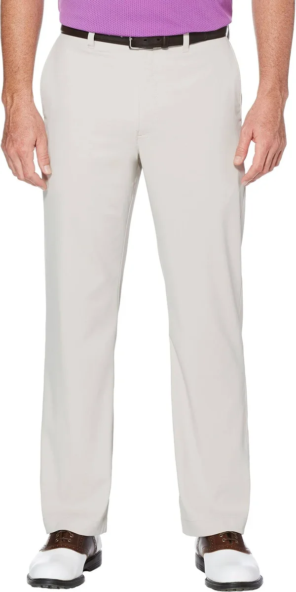 Callaway Performance Flat Front Pant with Active Flex Waistband, Silver Lining, 40W x 32L
