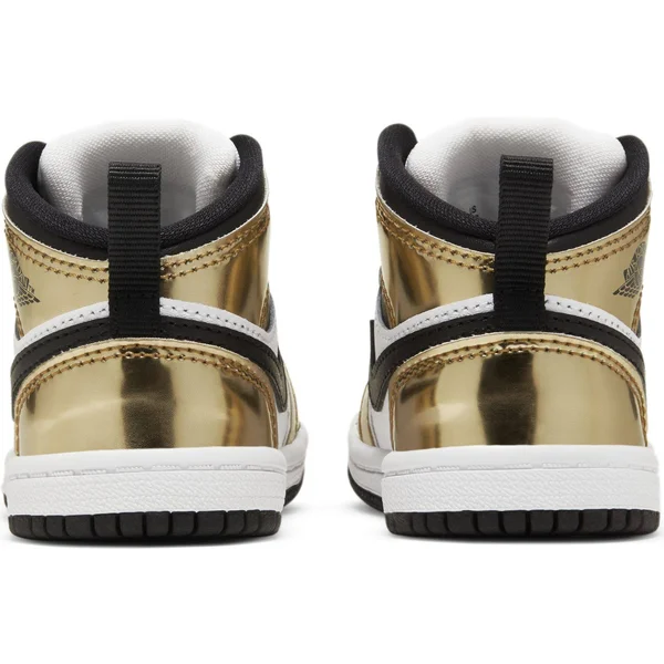 Jordan Boys AJ 1 Mid SE - Shoes Metallic Gold/Black/White Size 10.0