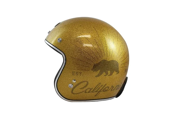Torc (T50 Route 66) 3/4 Helmet with &Super Flake& Graphic (Gold - X-Large)