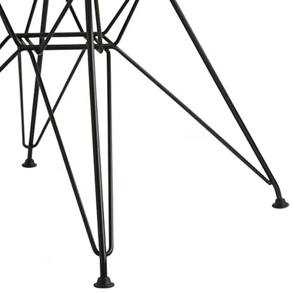 Set of 2 Textured Patchwork Fabric Sam Black Wire Dining Chair - Patchwork Sam - Dining Height
