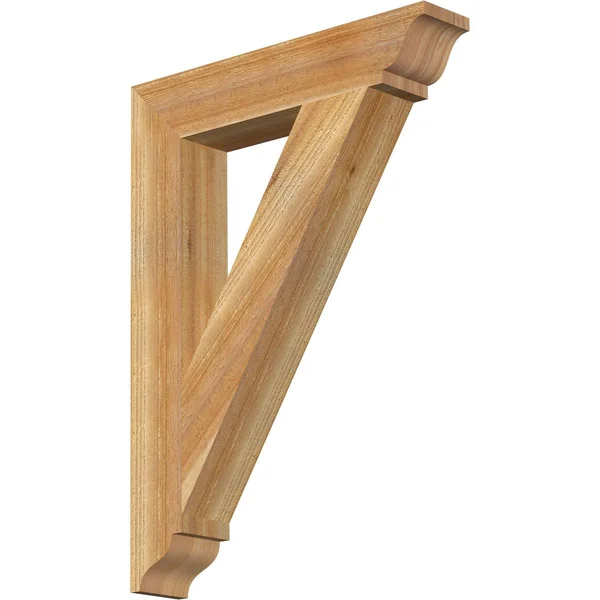 Ekena Millwork BKT04X22X30TRA01RWR Traditional Rough Sawn BRACKET - 4x22 Width x 22x22 Depth x 30x22 Height, Western Red Cedar