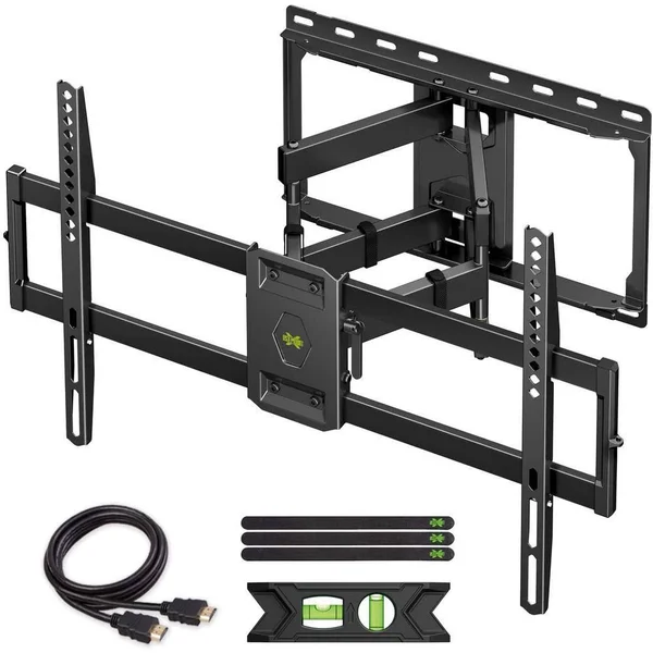 USX Mount The Large Full Motion TV Mount for Most 47 in. to 84 in. LED - LCD and Flat Screen TVs, Black, 600 mm x 400 mm