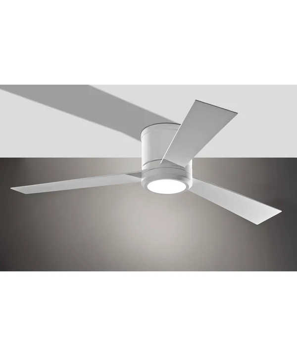Monte Carlo Clarity 52x22 Ceiling Fan with Light - Rubberized White - Rubberized White Blades