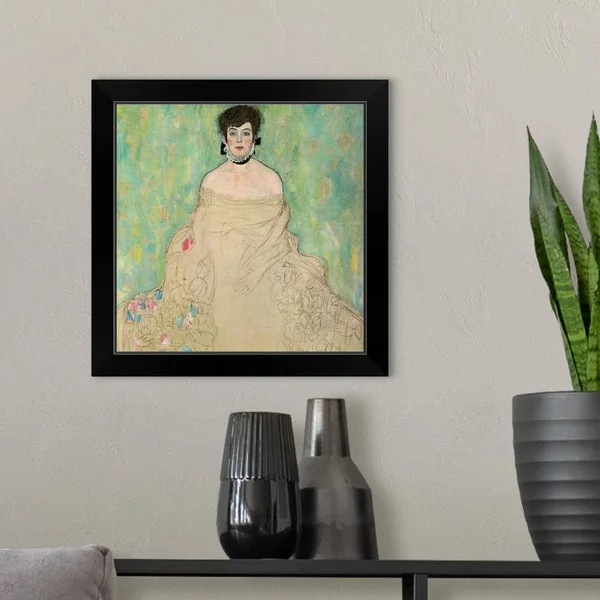 Portrait of Amalie Zuckerkandl, 1917-1918, Black Framed Wall Art, 16x16, Great Big Canvas