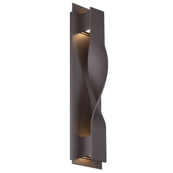 Modern Forms Twist LED Outdoor Wall Light - WS-W5620-BK