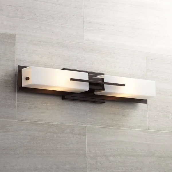 Possini Euro Midtown 23 1/2x22H Bronze Bath Bar Light Fixture