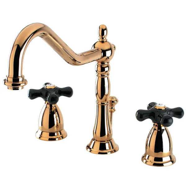 Kingston Brass Ks1992pkx Widespread Lavatory Faucet - Polished Brass