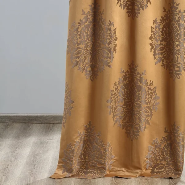 Jqch-20160733-96 Ellaria Faux Silk Jacquard Curtain, Silver Dew, 50 x 96