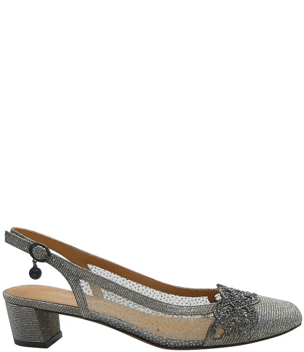 J. Renee Faleece Women's Shoes Pewter Glitter : 12 W