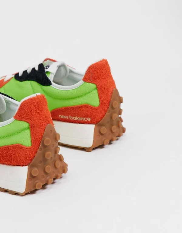 New Balance Men's 327 - Green/Orange (Size 7)