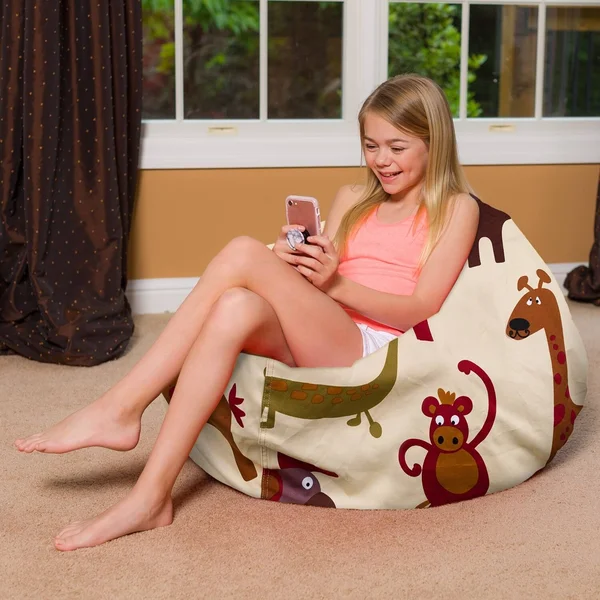 Posh Creations Bean Bag Chair - White, Size: XL-48in