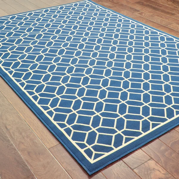 Oriental Weavers Riviera 4771G Navy Area Rug 7&10x22 x 10&10x22