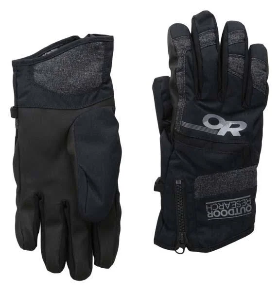 (Large, Night/Charcoal/Dusk) - Outdoor Research Men's Riot Gloves