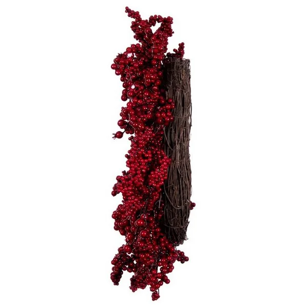 Vickerman EH210122 24 in. Berry Wreath Red - 24 x 24 x 3 in