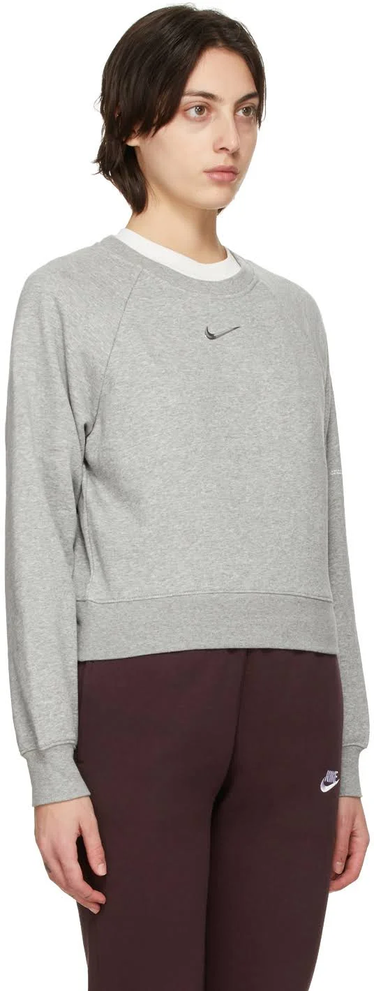 Nike Womens Swoosh Crew - Grey/White Size S