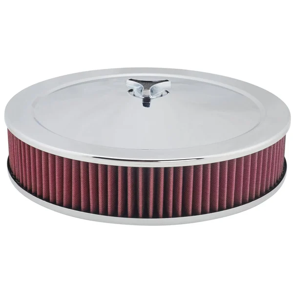 Chrome Air Cleaner with Washable Filter, 14 x 3 inch 91011039