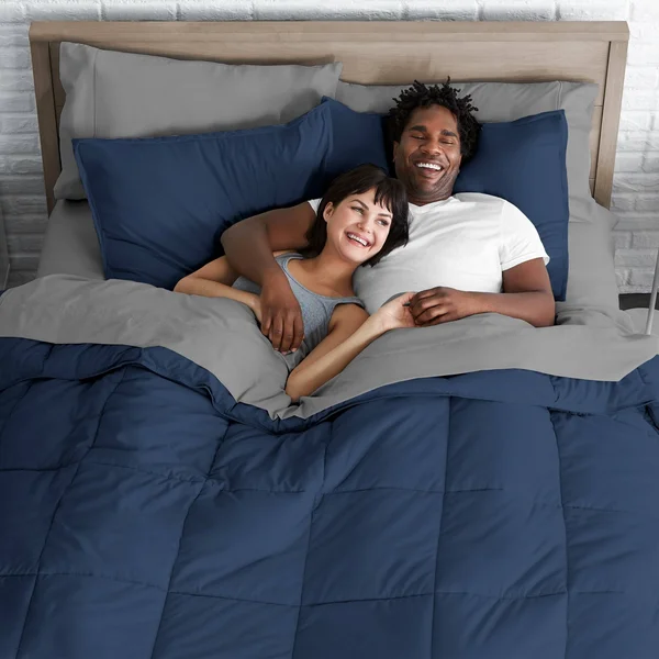Bare Home Bed-in-a-Bag Down Alternative Comforter & Sheet Set - Comforter Set: Grey - Sheet Set: Grey - California King