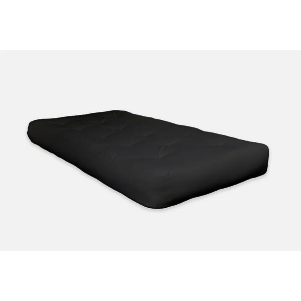 AJD Home 6x22 Queen Double Certipur US Certified Foam Futon in Black