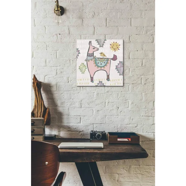 Epic Graffiti Playful Llamas III by Farida Zaman - Giclee Canvas Wall Art, 12x22X12x22 37x22 x 37x22