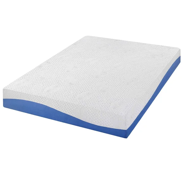 Olee Sleep 10 inch Gel Infused Layer Top Memory Foam Mattress Blue - Cal King