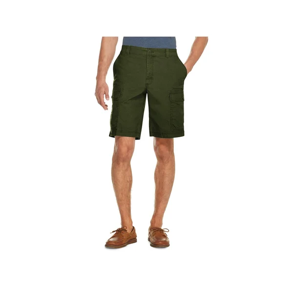 Men's Izod Sportswear Saltwater Stretch Cargo Shorts - Size: 29, Green
