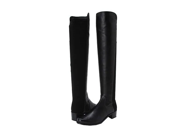 Stuart Weitzman Reserve Leather Over-The-Knee Boot, Women's, Size: 11, Black
