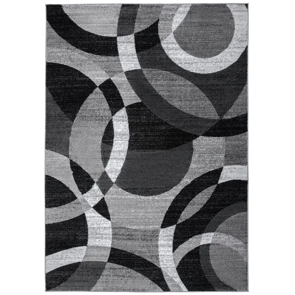 World Rug Gallery Contemporary Modern Circles Area Rug - Multi