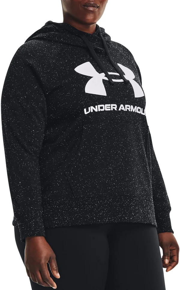 Under Armour Women's Rival Fleece Logo Hoodie - Black, 3X
