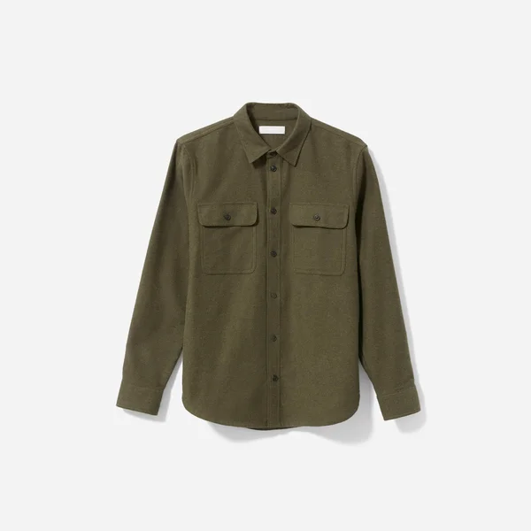 Men's Heavyweight Overshirt, Uniform Sweater by Everlane in Heathered Green, Size Extra Small