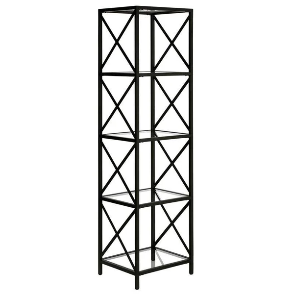 Celine Bookcase - 18x22 Wide Blackened Bronze