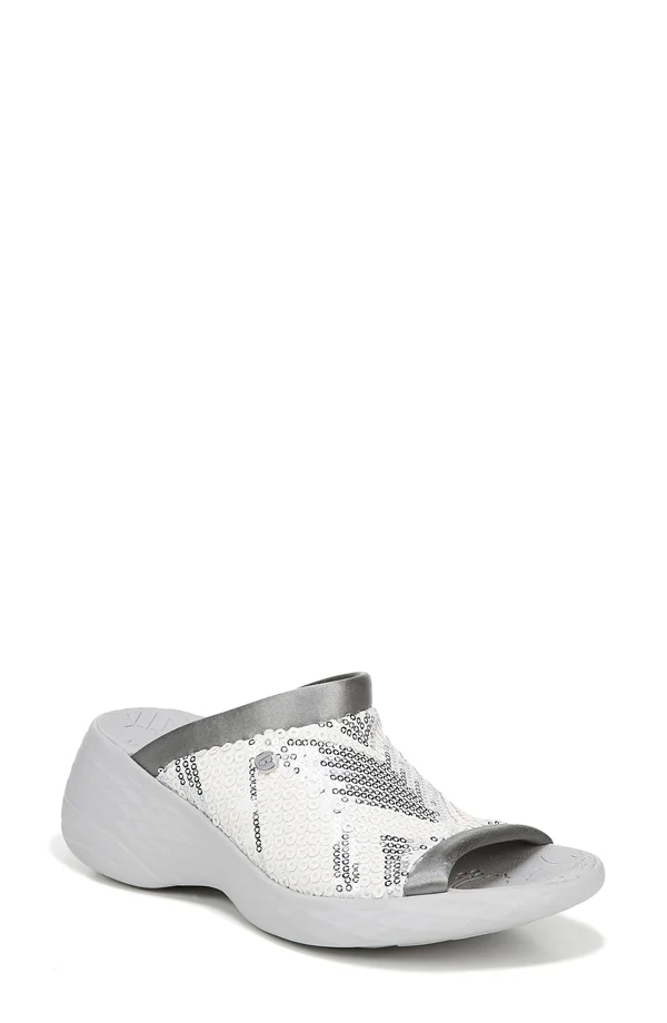 Bzees Jubilee Sandal - Women's - White/Silver