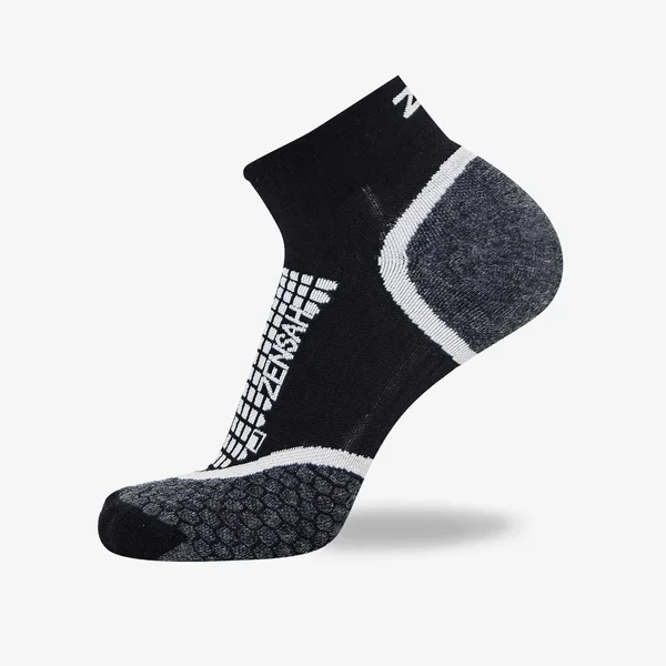 Zensah Grit Running Socks (Quarter) 3 Pack in Grey