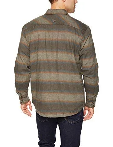 Prana Asylum Flannel Shirt - Men's Scorched Brown Heather - S