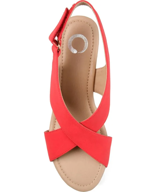 Journee Collection Women's Jenice Wedge Sandal White 6