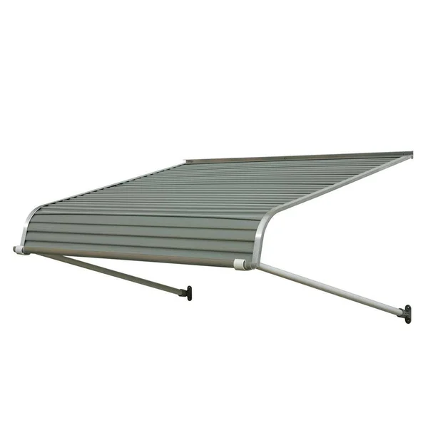 NuImage Awnings 1100 40-in Wide x 30-in Projection Graystone Solid Fixed Door Awning, K110504045