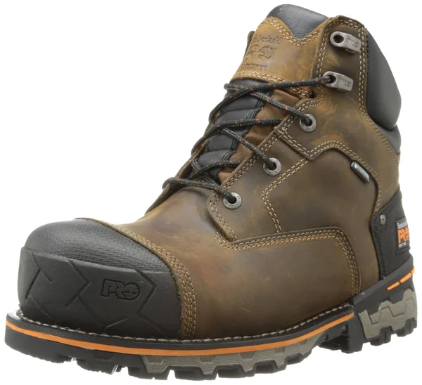 Timberland Pro Men's 6 in. Boondock Soft Toe Waterproof Work Boots, Brown