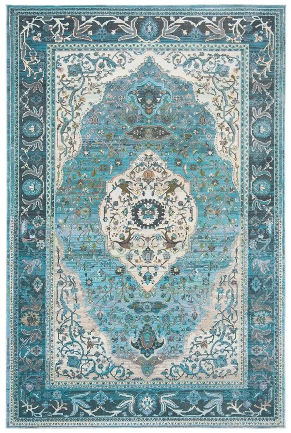 Safavieh 5&-3x22 x 7&-7x22 Luxor Luxor 342 Turquoise - Beige Rug